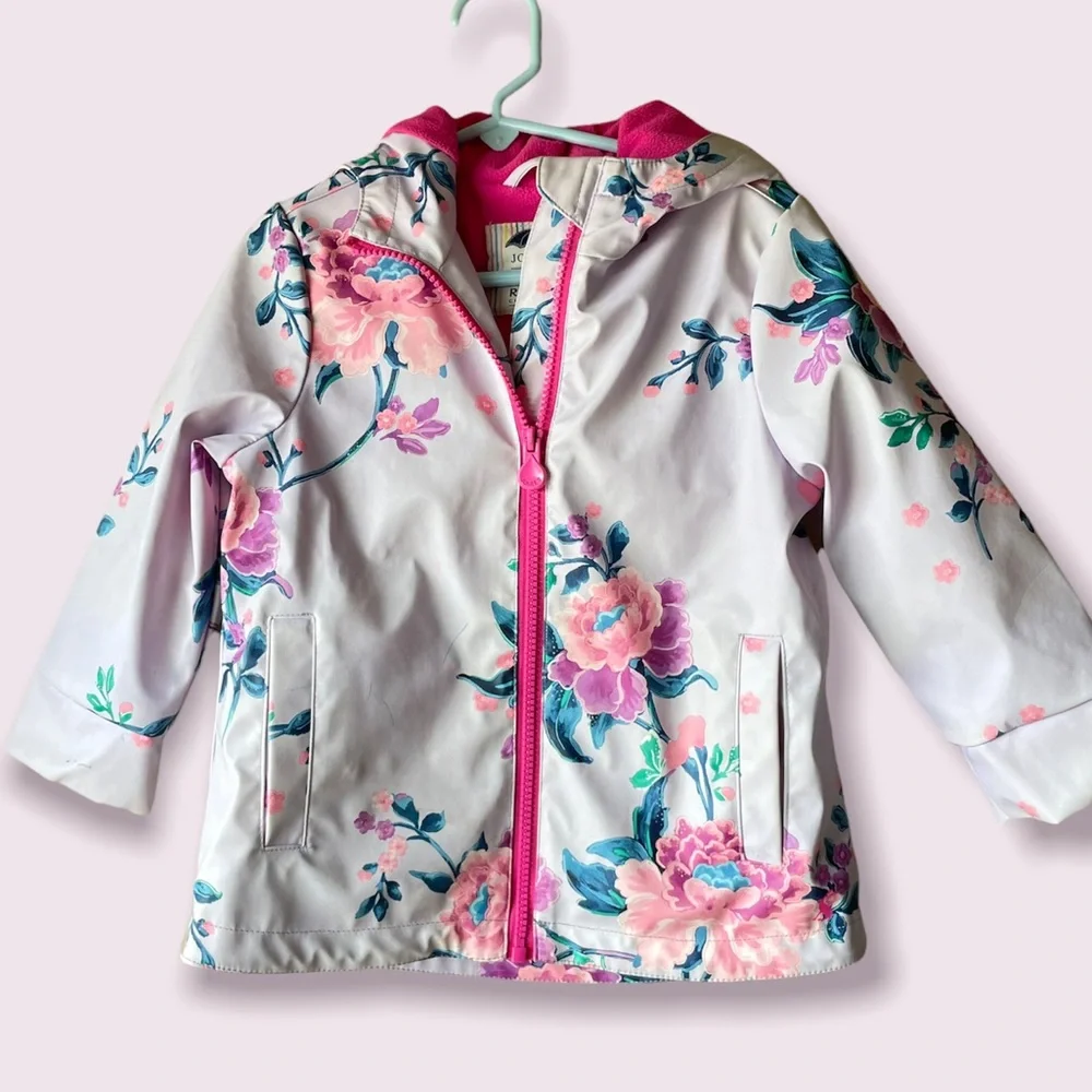 Joules Purple Floral Raincoat